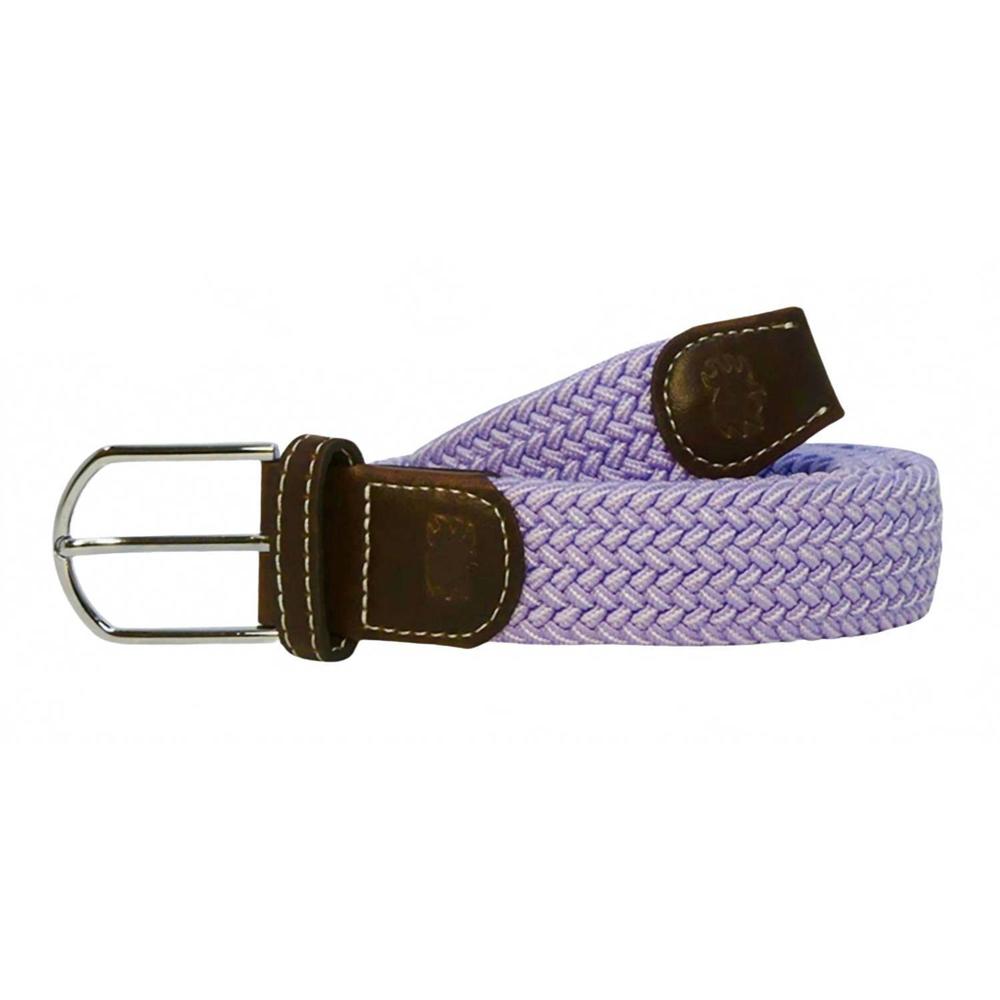NEW ROOSTAS men's provence stretch belt in lavender/white